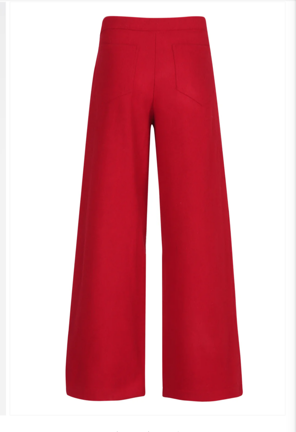 VALENCE SIGNATURE RED WOOL TROUSERS